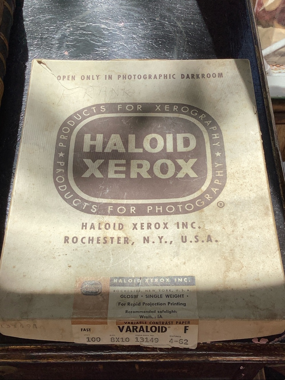 VTG Box of Haloid Xerox Photography Paper